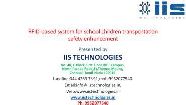 rfid based system for school children transportation safety enhancement|RFID Based Transportation Safety Enhancement System for .